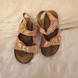 cat and Jack size 10 pink sparkly iridescent sandals velcro